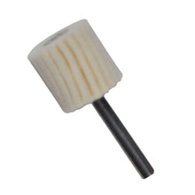 Rueda flap de felpa con vastago de 25 x 25 x 6.4 mm para pulido