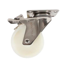 Rodaja Acero Inoxidable Dogotuls Rueda Nylon Giratoria Freno 4"