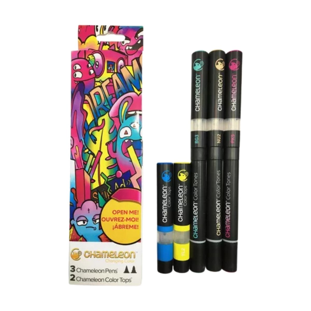 Marcador Base De Alcohol Chameleon Set 3+2 De Punta Doble 6 Basic Colors #2 X Unidad