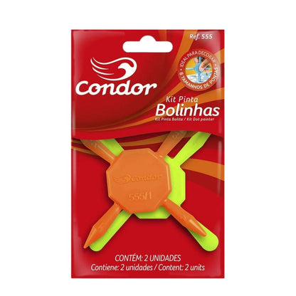 Pinta Bolitas Juego 2 Pz Roel De 4 Puntas