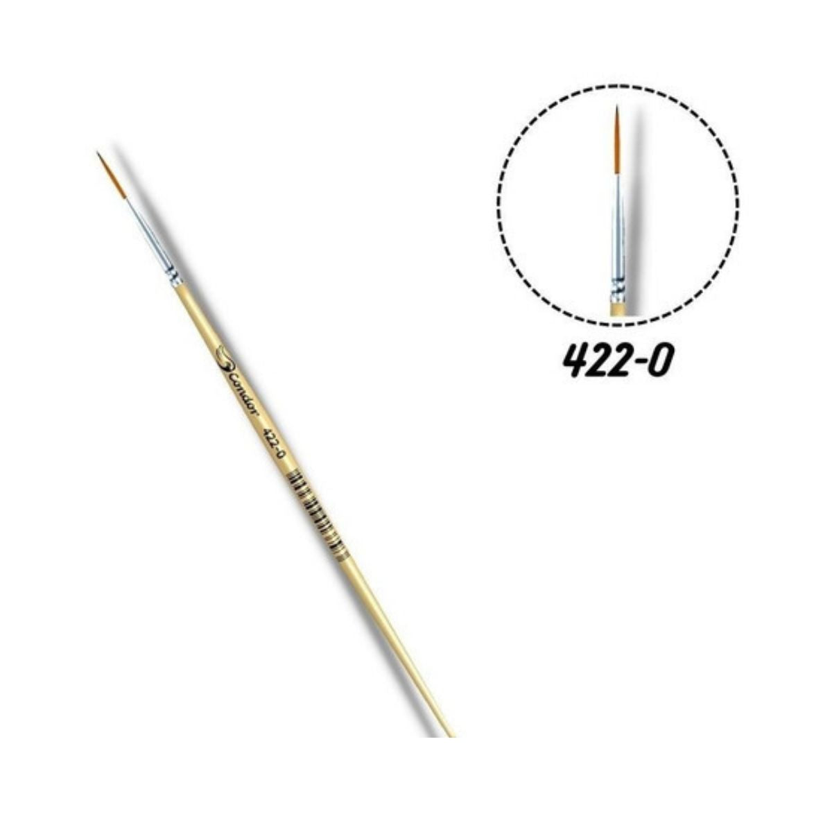 Pincel Liner Pelo Sintetico Konex Serie 422 No. 0 Condor