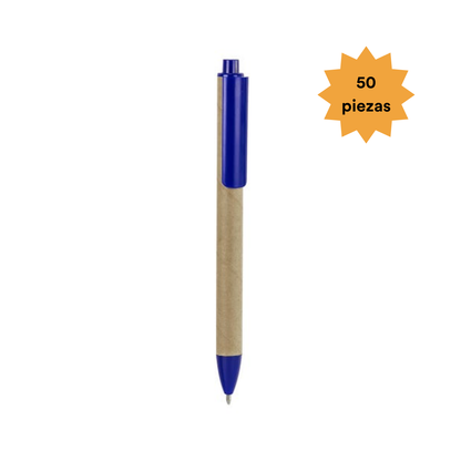 50 Boligrafo Pluma Matobo Promoopcion Colores Tinta Negra