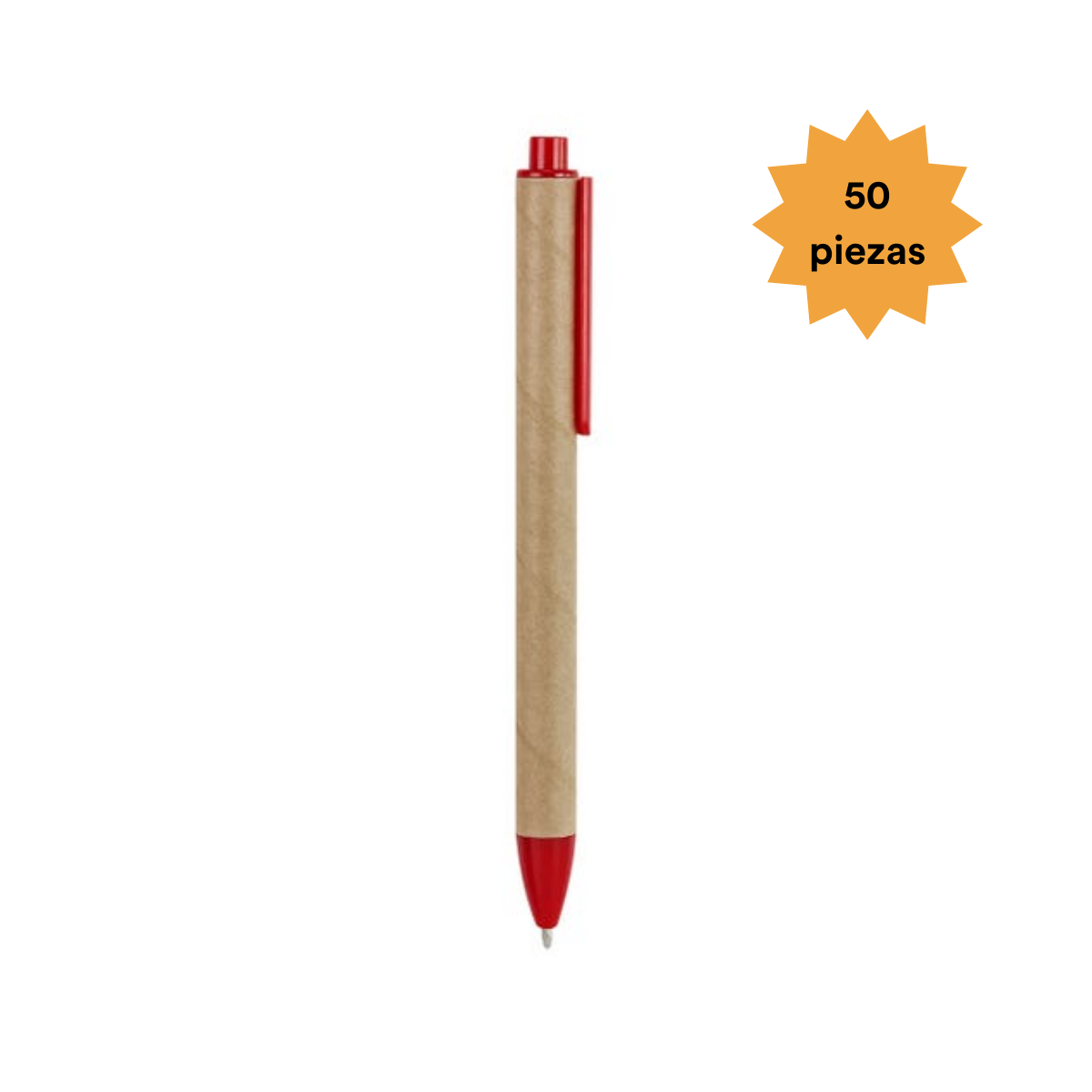 50 Boligrafo Pluma Matobo Promoopcion Colores Tinta Negra