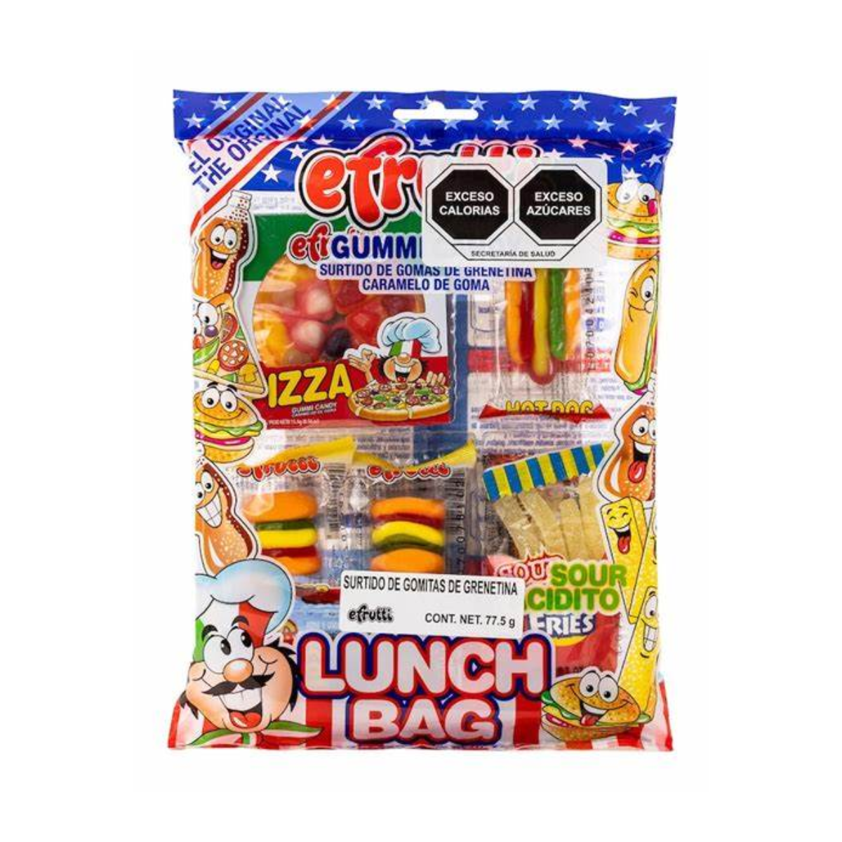 Gomitas E-frutti Luch Bag 77g Surtido Caramelo Goma