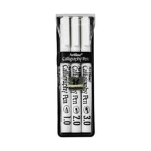 3 Pluma Marcador Caligrafia Negro Artline 1, 2, 3mm