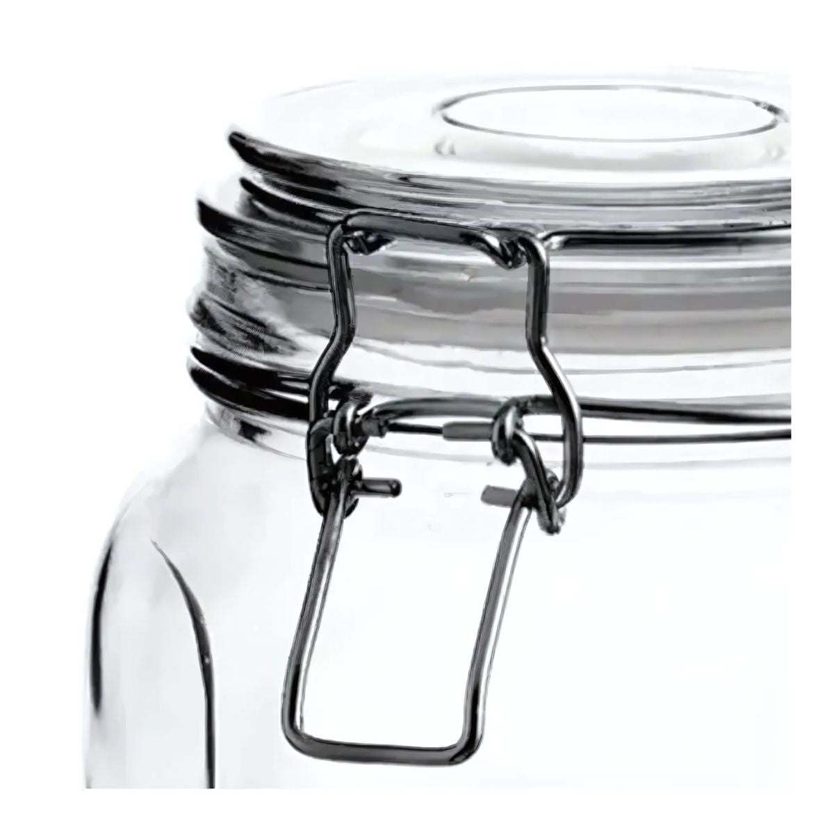 6 Frascos Hermetico Vidrio Contenedor Almacena Tapa Clip 1 L