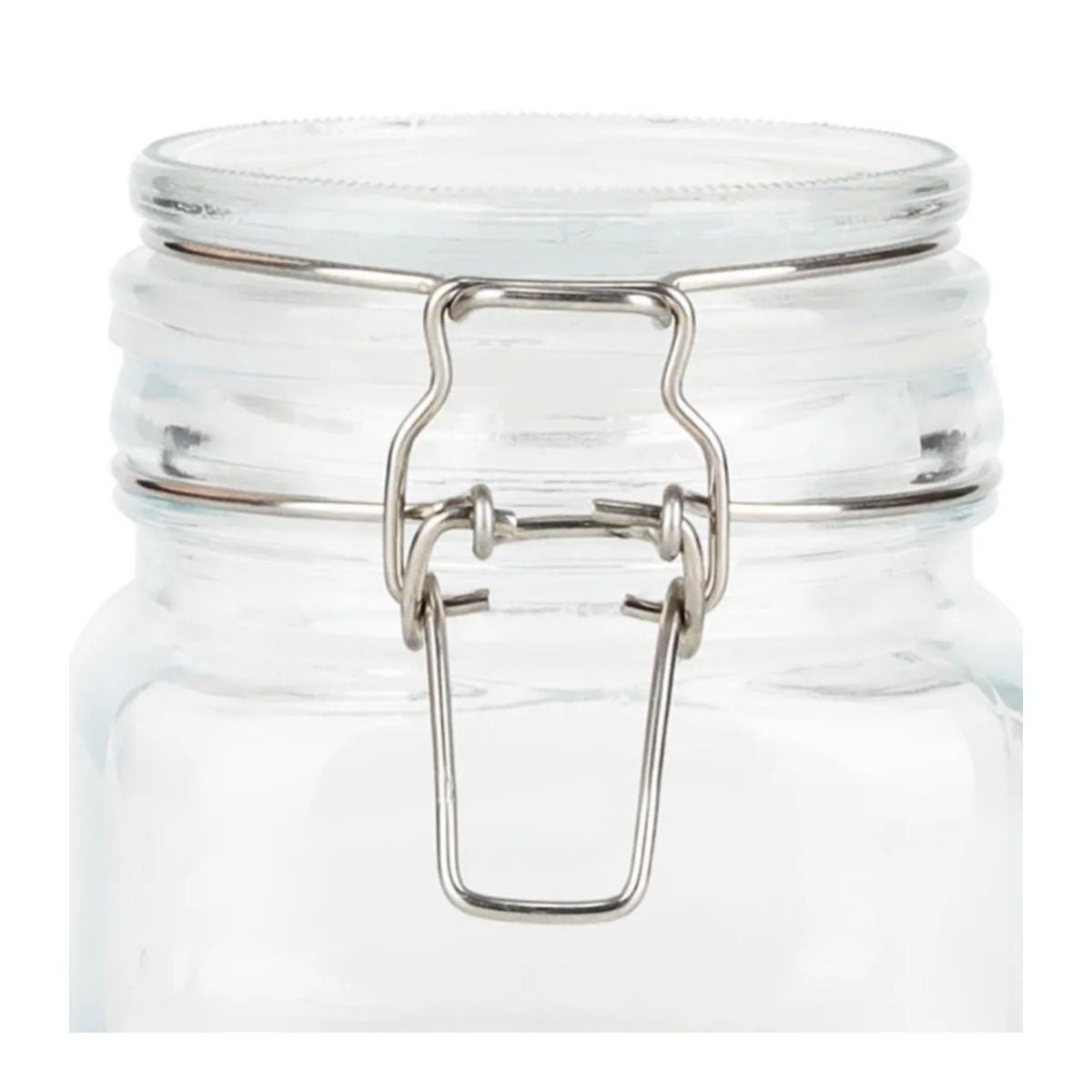 3 Pz Contenedor Vidrio Hermético Clip 500 Ml Frasco Brocal Color Transparente