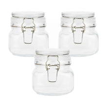 3 Pz Contenedor Vidrio Hermético Clip 500 Ml Frasco Brocal Color Transparente