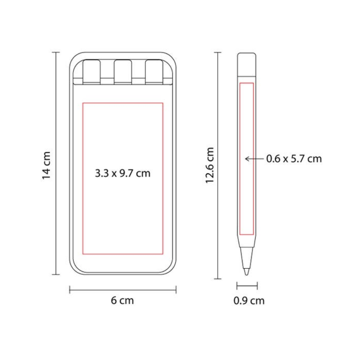 Set 3 Boligrafos Lapicero 0.5mm Estuche Bolsillo Portatiles