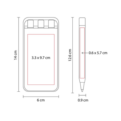 Set 3 Boligrafos Lapicero 0.5mm Estuche Bolsillo Portatiles