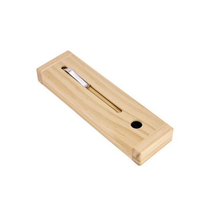 Set Guama Boligrafo Promoopcion Tinta Negra Estuche Madera