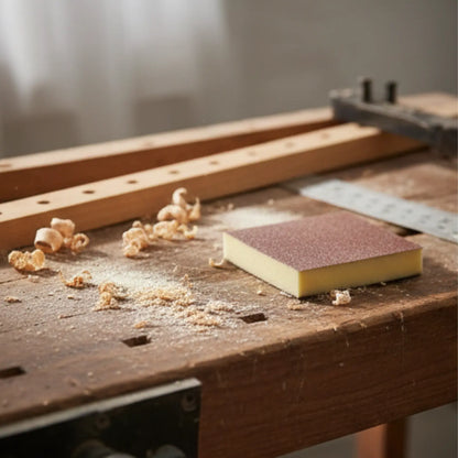 Pack de 40 Esponjas Lija Duoflex ALO 220P Fandeli, 12 x 9.8 x 1.3 cm