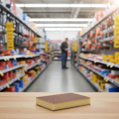 Pack de 40 Esponjas Lija Duoflex ALO 220P Fandeli, 12 x 9.8 x 1.3 cm