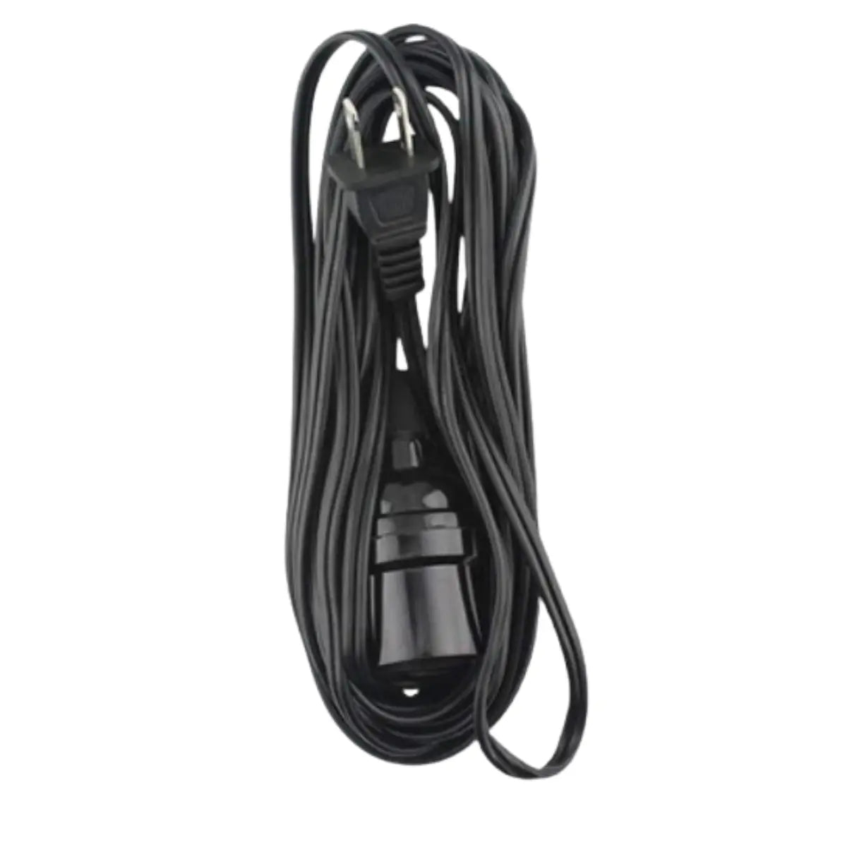 Extension Domestica Con Porta Lampara 5m Negra 2X18 - Sanelec