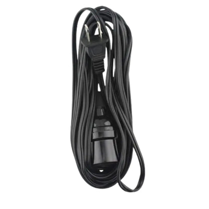 Extension Domestica Con Porta Lampara 5m Negra 2X18 - Sanelec