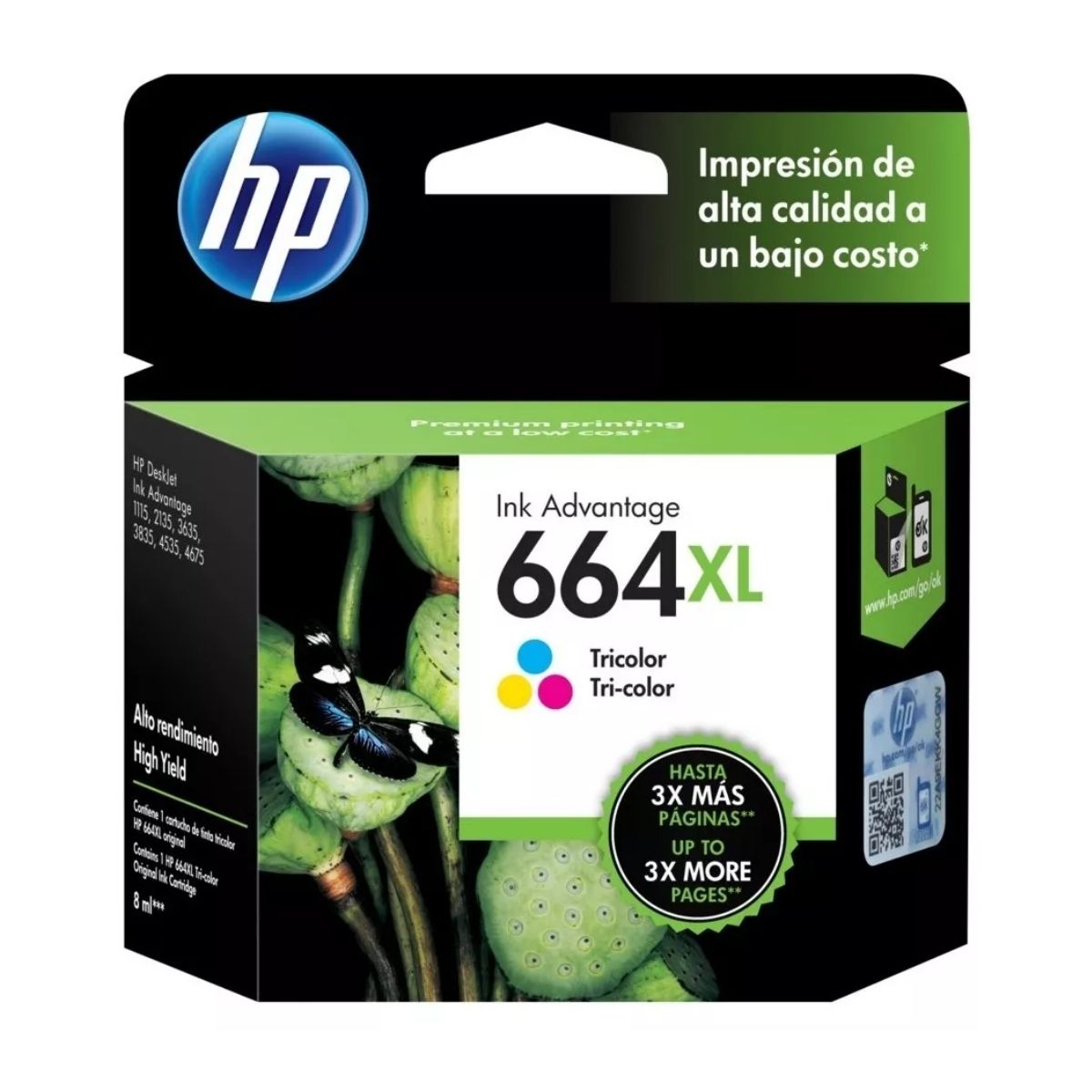 Tinta HP 664 XL Ink Advantage Tricolor