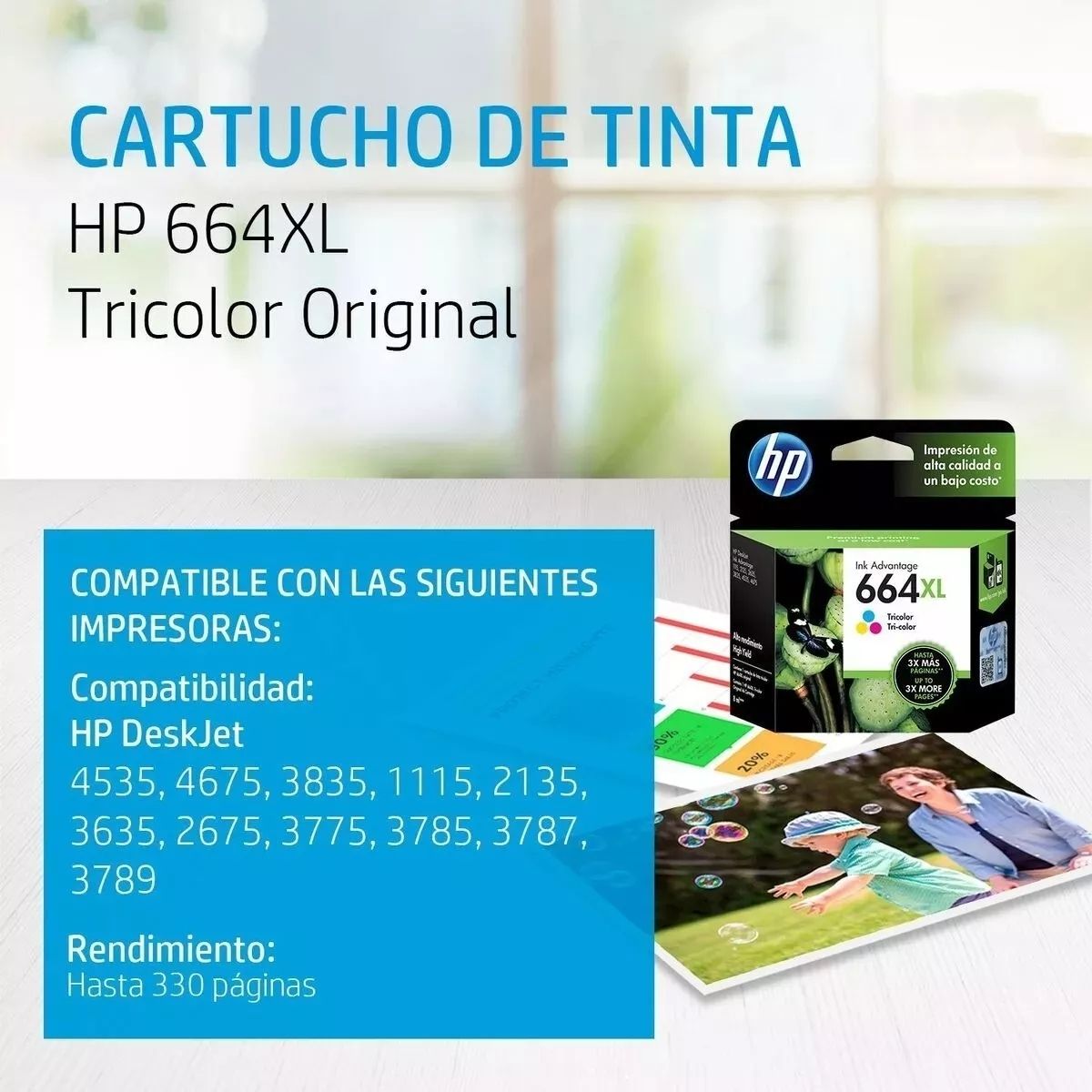 Tinta HP 664 XL Ink Advantage Tricolor