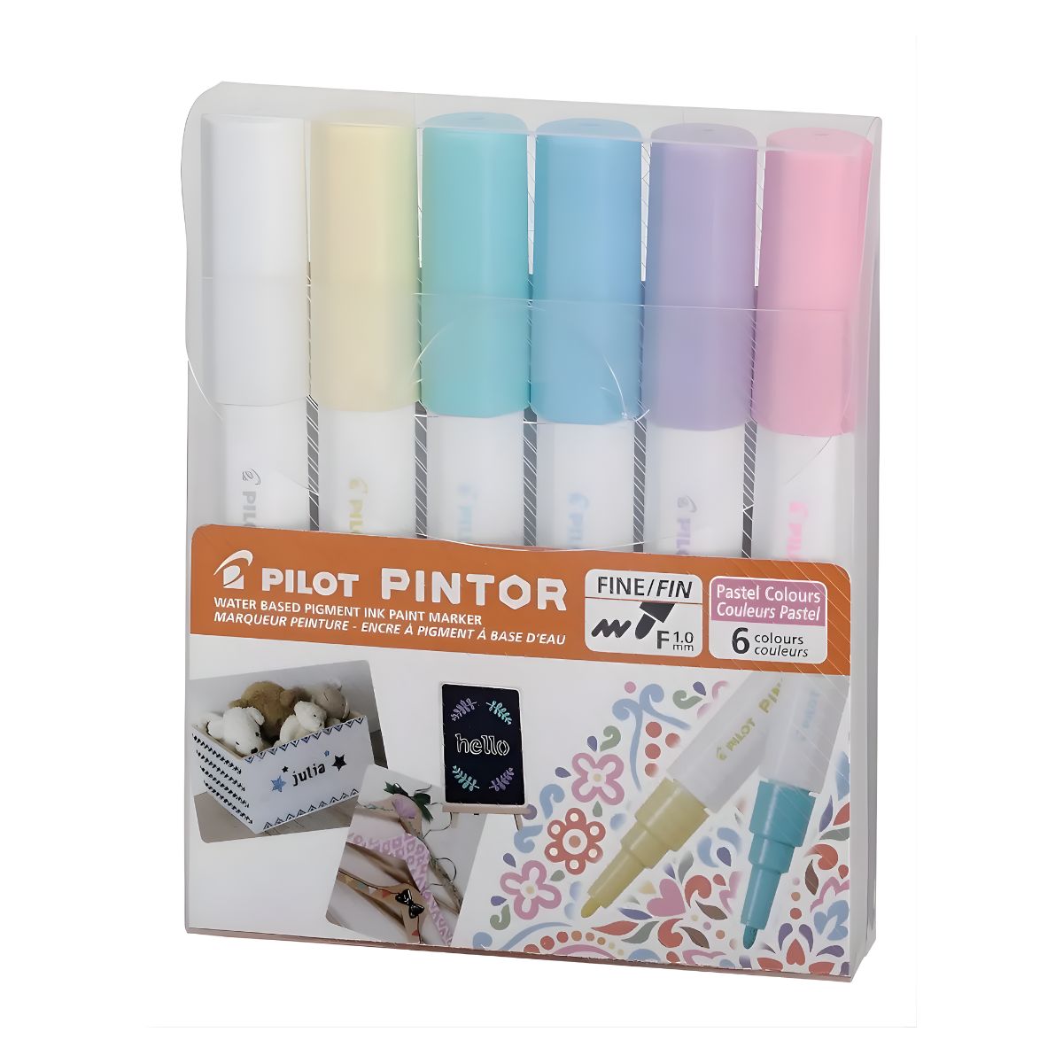 6 Marcadores Creativos Pilot Pintor Punto Fino Color Pastel