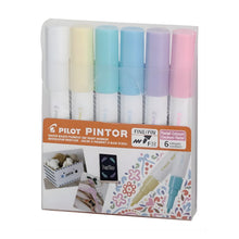 6 Marcadores Creativos Pilot Pintor Punto Fino Color Pastel