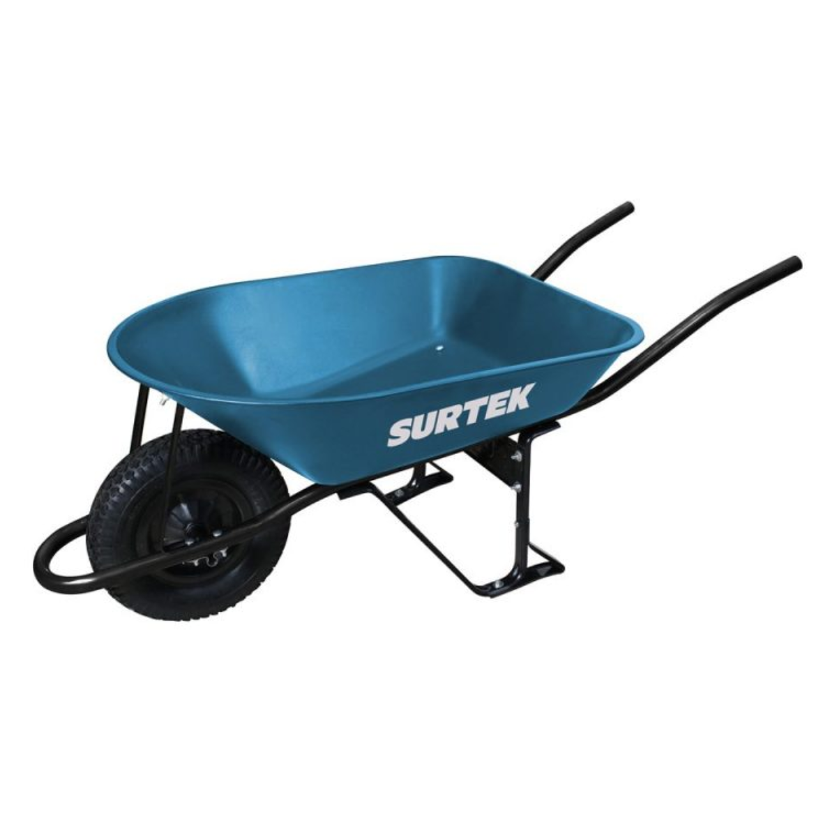Carretilla Reforzada Bastidor Metálico 5 Ft3 Llanta Sólida Caucho Surtek