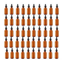 50 Botella Gotero Pipeta Vidrio 30 Ml Ambar Frasco Envase Negro