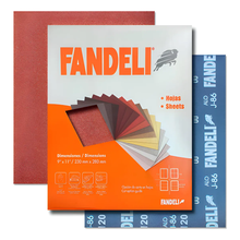 50 Hojas Lija Fandeli J86 Metal Madera Grano 120
