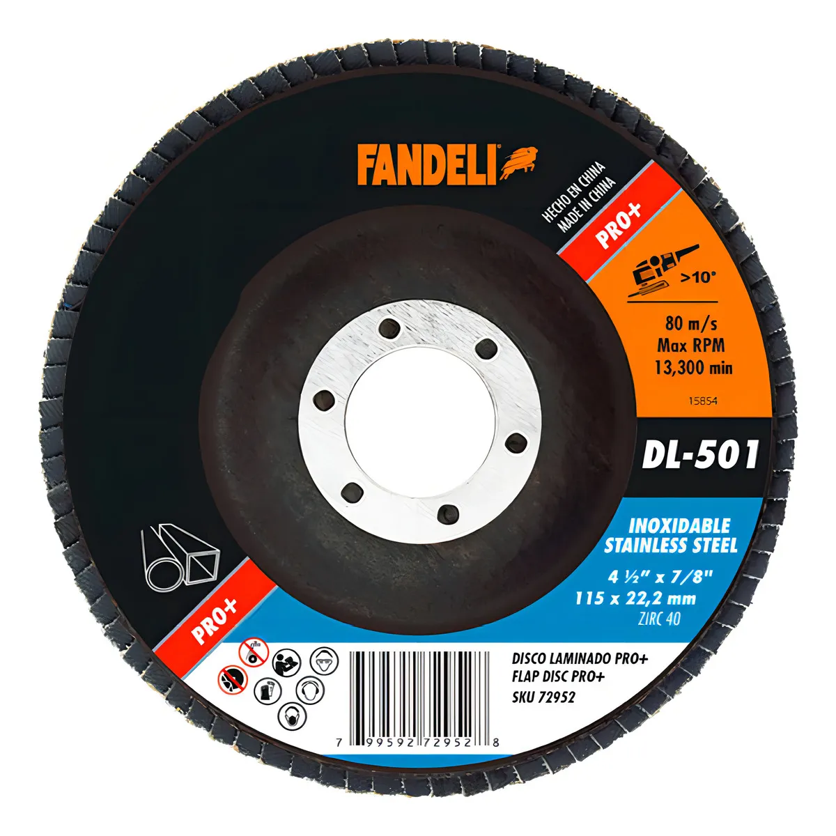 5 Piezas Disco Laminado Acero Inoxidable FandeliDL501