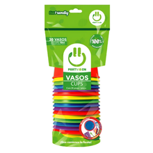 20pz Vasos Plástico Colores Party Is On 12 Oz Fiestas Color