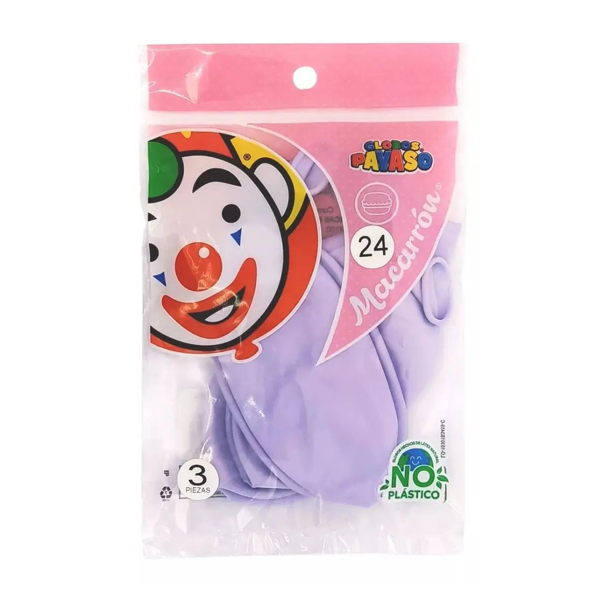3pz Globo Payaso Macarron N°#24 Colores Pastel Color Elegir Uva - GLOBO PAYASO - uso