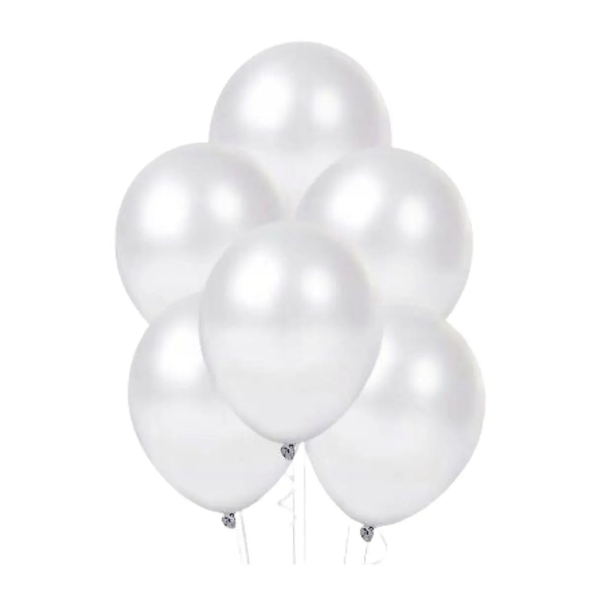 50pz Globos Payaso Perla Blanco Metalico N° 9 Decoracion - GLOBO PAYASO - vista lateral