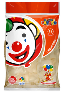 100pz Globos Payaso Transparentes N°12 Latex Decoración MarchanteMX
