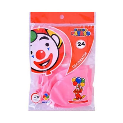 3pz Globos Payaso Gigante Esfera N° 24 Decoracion Fiestas Rosa Bebé - GLOBO PAYASO - uso