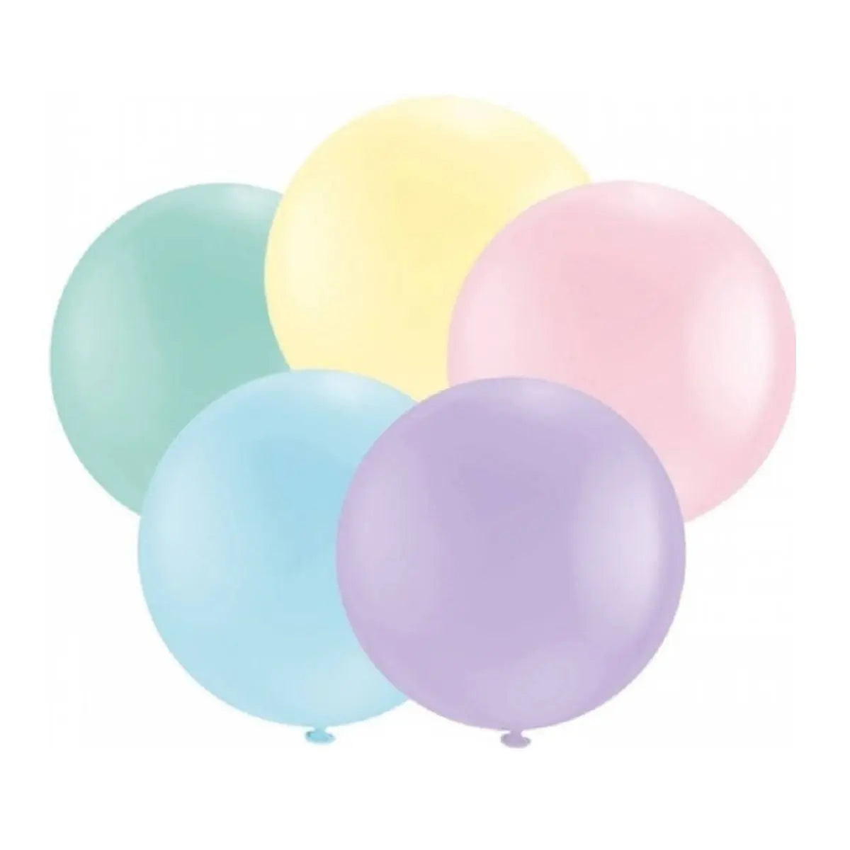 5pz Globos Payaso Gigantes Esféricos Macarron Surtido N° 24 - GLOBO PAYASO - vista lateral
