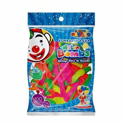 100pz Globos Payaso Surtido-water-bombs Varios N° 2 Juegos - GLOBO PAYASO - empaque
