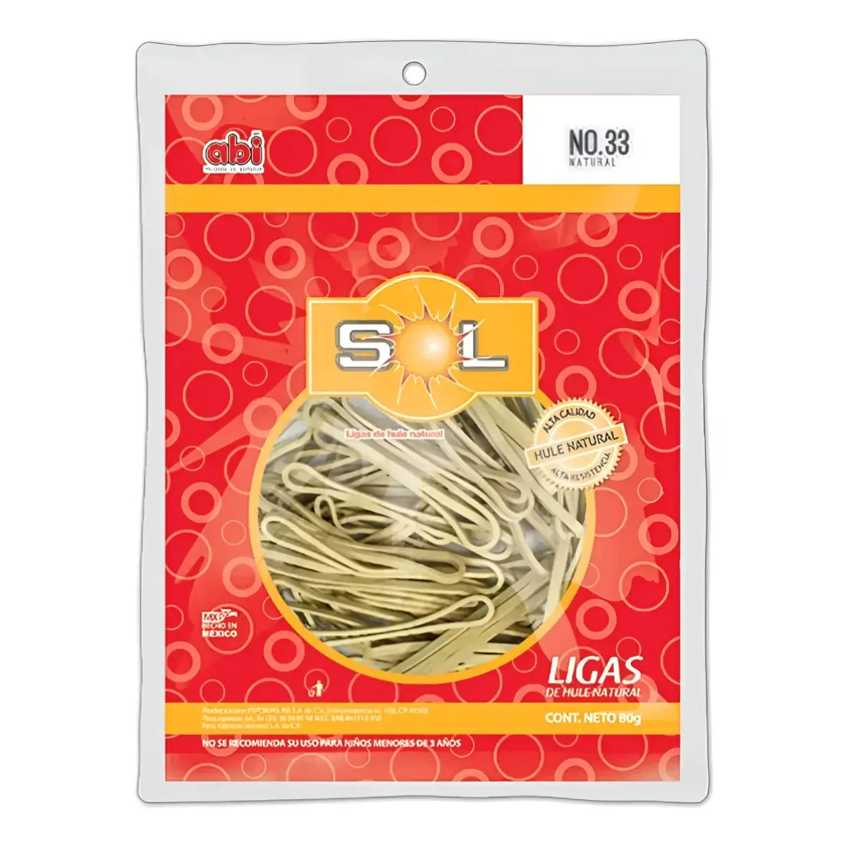 LIGA SOL NATURAL N° 33"  BOLSA c/80 g - Sol - vista lateral