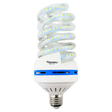 12pz Foco Espiral LED Sanelec, Luz Fría 6500K Base E27 32W - Sanelec - vista lateral