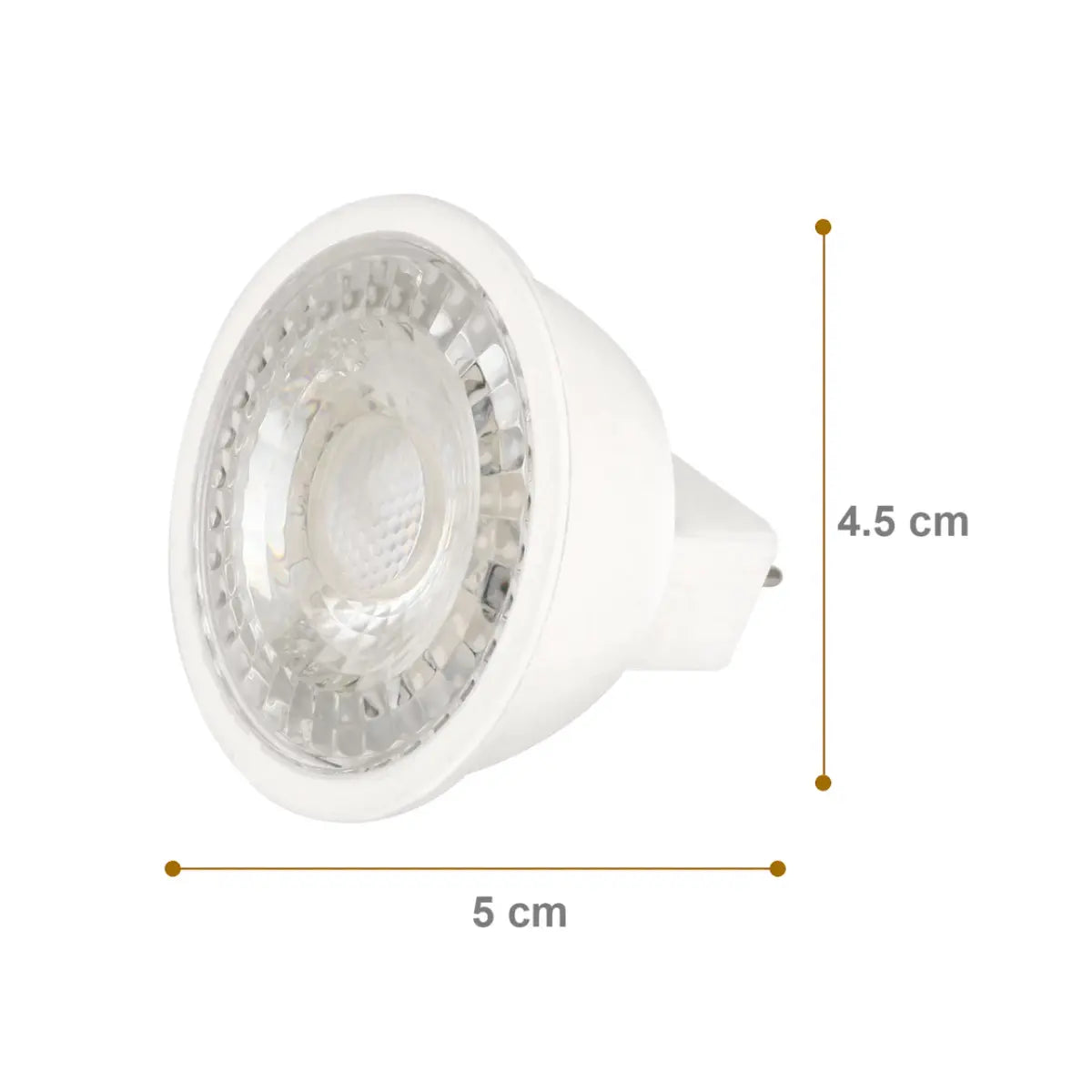 Foco LED Aksi MR16 5W Luz Cálida 127V Base GU5.3 Aksi