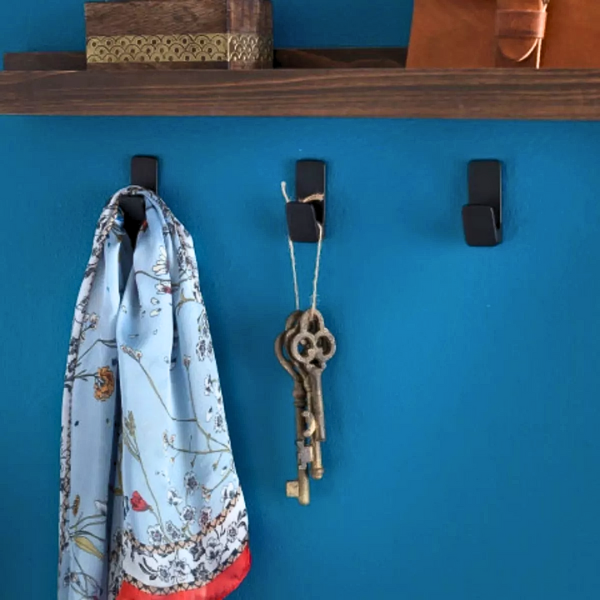 Paquete 4 Percheros Hangables Velcro Ganchos Adheribles Pared