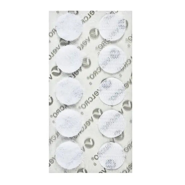 Círculos Sujetadores con Adhesivo de 1.5 cm de diámetro, 10 juegos Blanco Velcro - Velcro - vista lateral