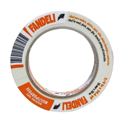 Cinta Adhesiva Masking Tape Multiusos 12mm X 50m  (½ ") Fandeli
