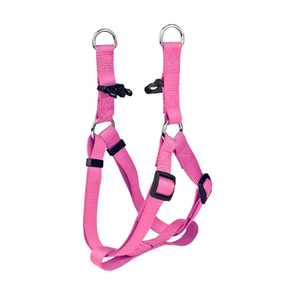 Arnés para Mascto AKSI PETIT Tipo "A" Ajustable - Talla Mediana (M) - Rosa - Broche de Seguridad