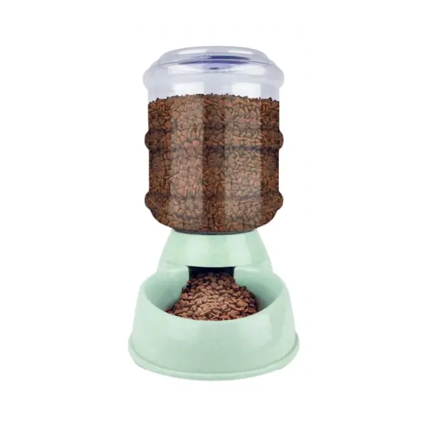 Alimentador Automático AKSI PETIT Mascotas, Dispensador por Gravedad - 3.8L (1 Galón) - Verde Aksi