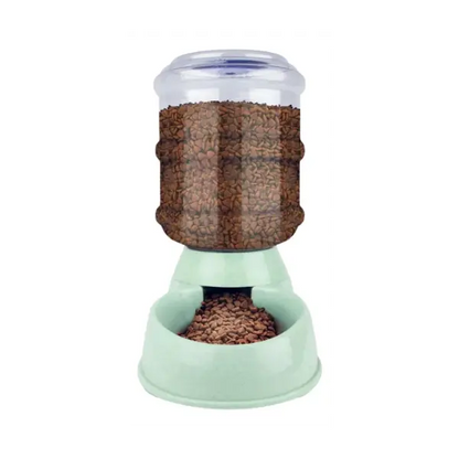 Alimentador Automático AKSI PETIT Mascotas, Dispensador por Gravedad - 3.8L (1 Galón) - Verde Aksi