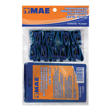 10pzs Porta Gafete Mae Azul C/ Broche Credencial Plastico