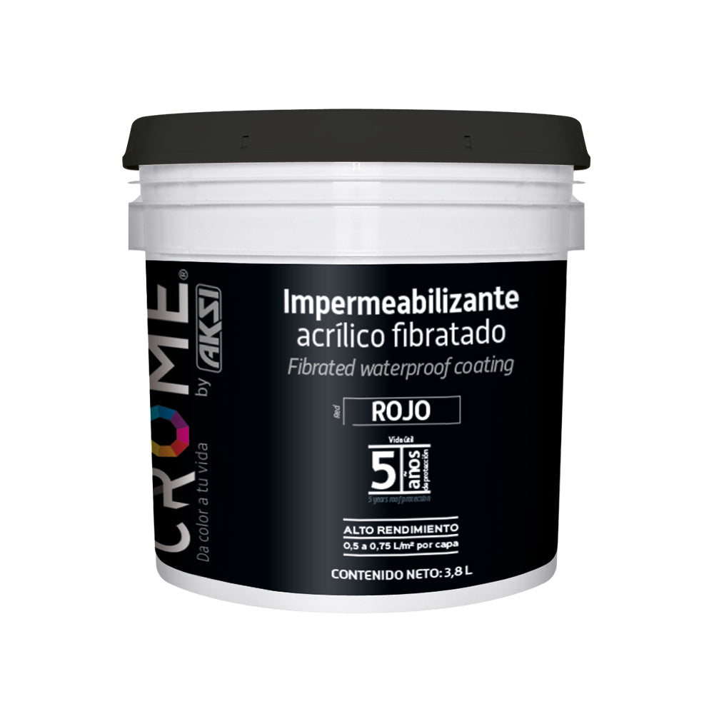 Galón Impermeabilizante Fibratado Aksi Rojo 5 años Aksi