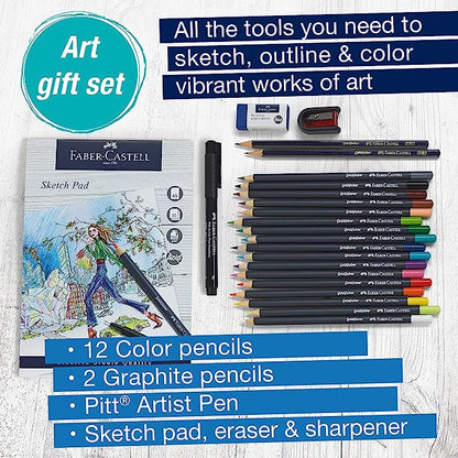 Set de Regalo de Lápices de Colores Faber Castell Goldfaber Premium - MarchanteMX