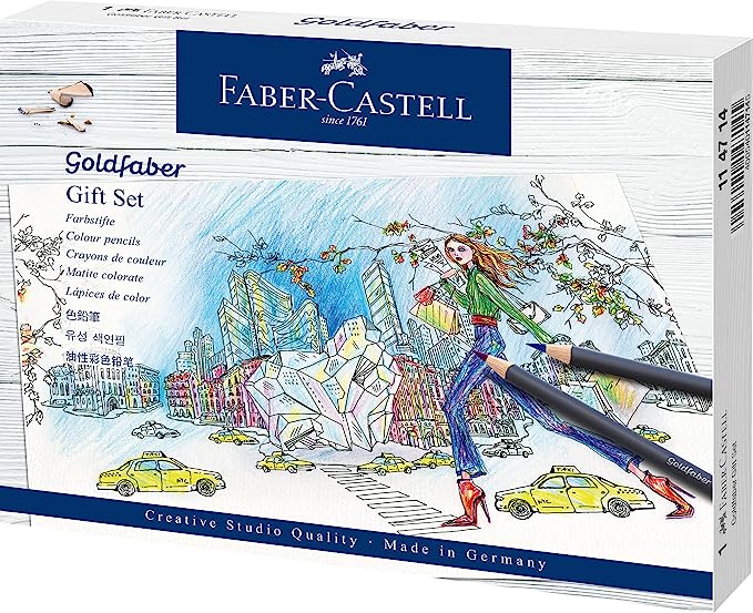 Set de Regalo de Lápices de Colores Faber Castell Goldfaber Premium - MarchanteMX