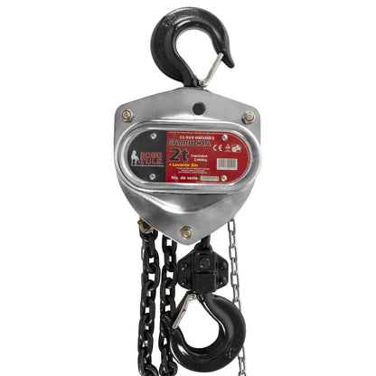 Garrucha Cromada Dogotuls 2 Toneladas x 3M 4:1