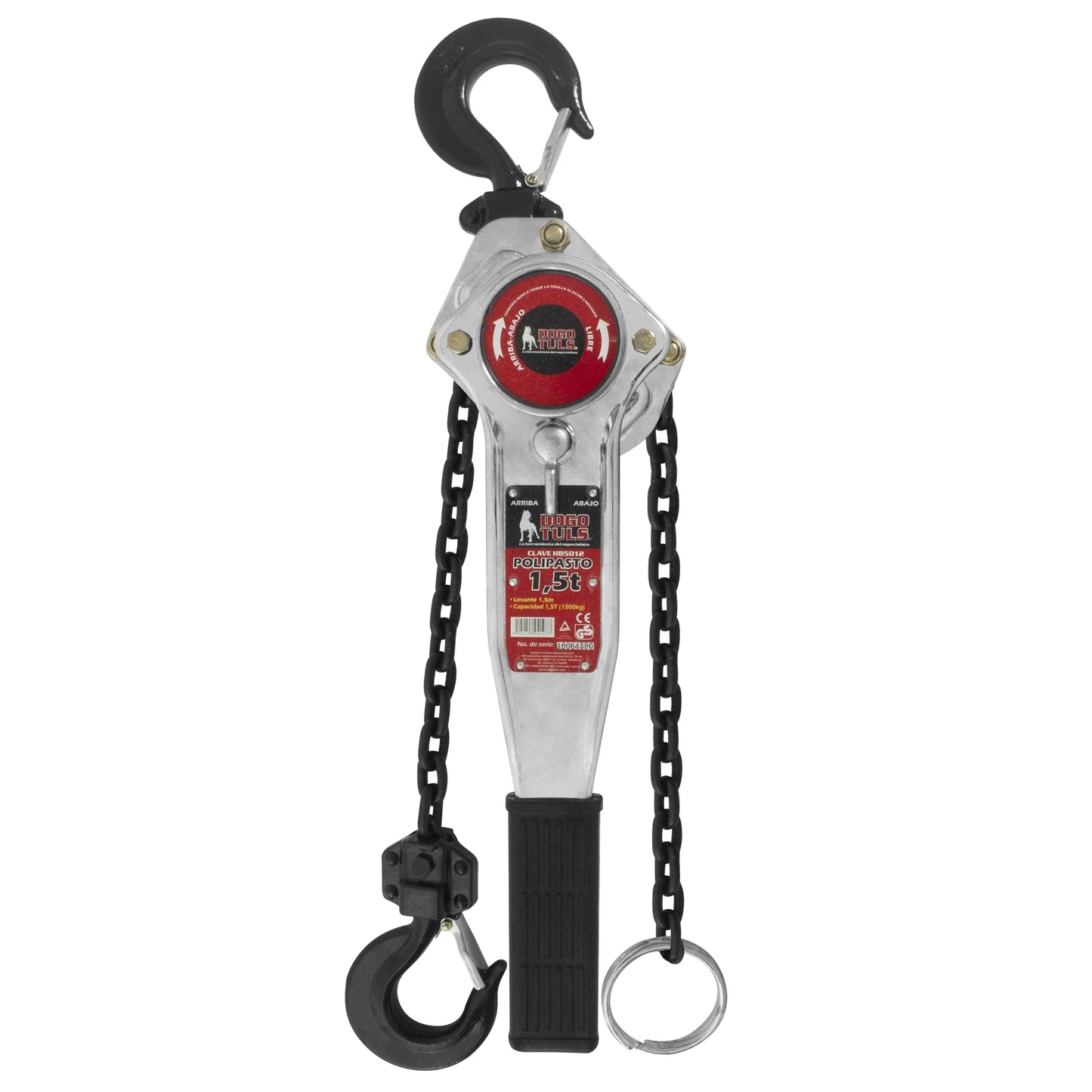Polipasto de Palanca Cromado Dogotuls 1.5 Ton, 1.5 Metros