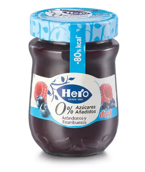 Mermelada DIET de Arándano y Frambuesa 280g - Cesarfer